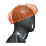Polypropylene Pancake Bouffant Cap,24 in, Orange, 1000/CT